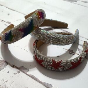 Colorful Crystal-Embellished Headbands Bling Headbands